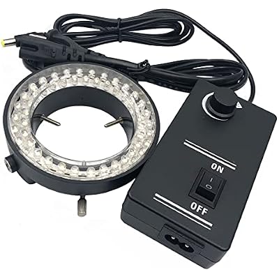 FainWan Digital Microscope Accessories 60 LED Adjustable Ring Light Illuminator Lamp for Stereo Zoom Microscope