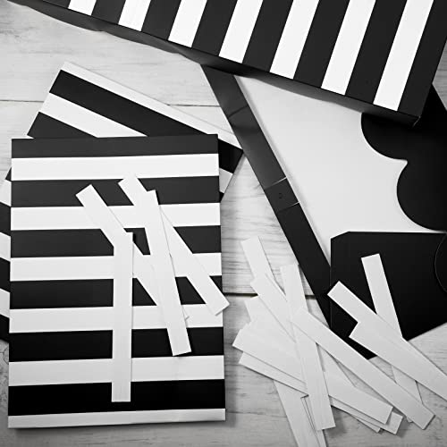 Tallew 4 Pcs 3D Circus Awning Wall Decoration Carnival Awning for Halloween Carnival Theme Party Classroom Decorations(Black and White) - Thumbnail 4