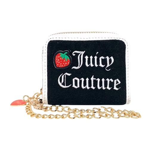 Portefeuille Juicy Couture carré fini les pertes grâce au zip et à la dragonne