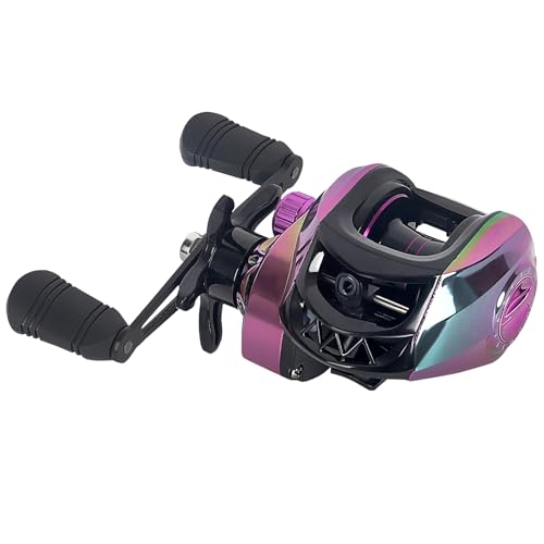 Baitcaster Reels, Lightweight Bait Caster Reel - 7.2:1 Gear Ratio, Up to 22lbs Drag Capacity, Magnetic Brakes, Perfect for Saltwater Fishing and Surf Fishing Rods Left Hand