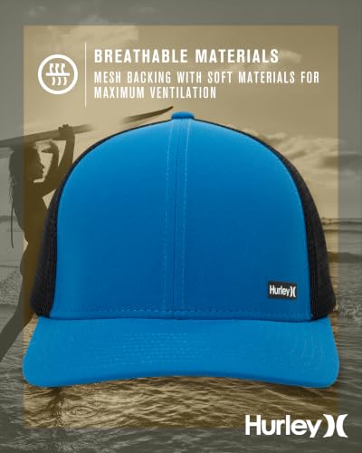 Image of Hurley Men's Caps - H2O-Dri League Baseball Caps for Men with Snapback Closure - Classic Mens Trucker Hats (S-XL)