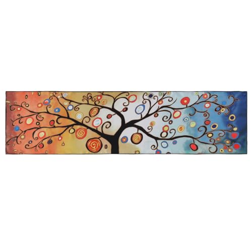 JWSilk Long Charmeuse Silk Scarf Classic Art Print2