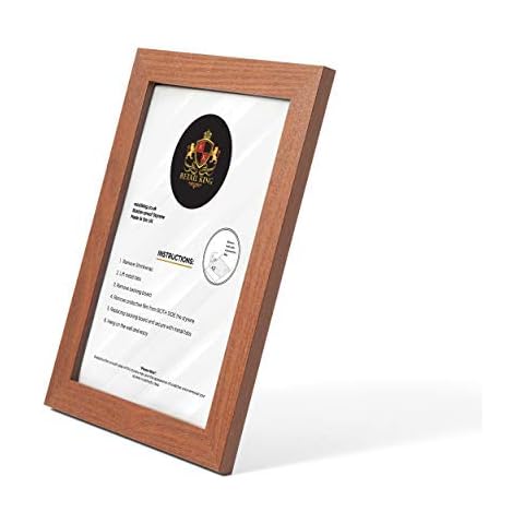 RK RETAIL KING | A1,A2,A3,A4,A5,A6 Modern Style Wood Photo Picture Poster Frames | Wall Mount or Table Top (A4 (29.7*21cm)) (WALNUT) Cover