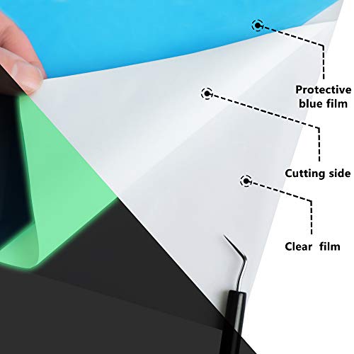 Image of RENLITONG Luminous Green Glow in The Dark Heat Transfer Vinyl HTV Rolls - 12 inch x 10ft Iron on Vinyl for T-Shirts Costumes, PU Elastic HTV Roll for All Cutter Machines Easy to Cut & Weed