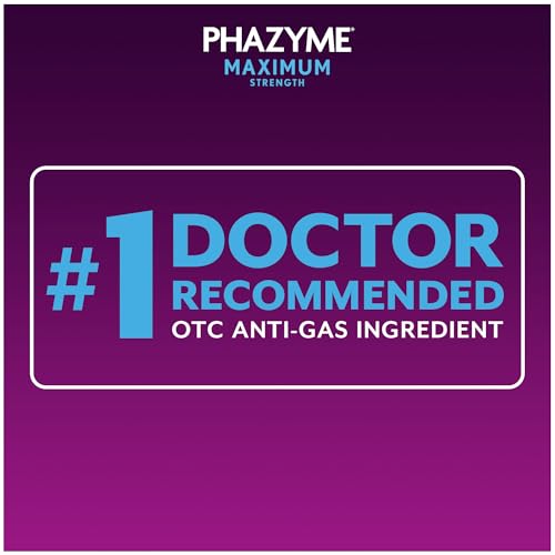 Image of Phazyme Maximum Strength Gas & Acid Relief, Works Fast, Cherry Flavor, 24 Count, Chews to Quickly Eases Bloating, Pressure & Discomfort