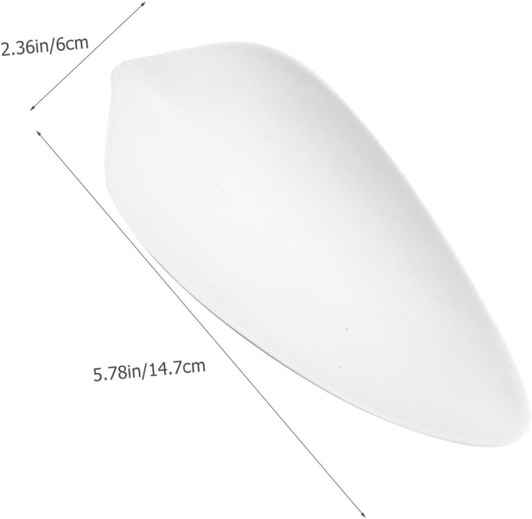 Angoily Ceramic Tea Scoop Lightweight Multi-use Loose Leaf Tea Spoon Porcelain Shovel Shape Smooth Edges for Home Supply
