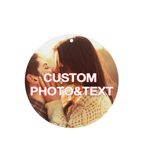Image of Custom Car Air Fresheners Cards Design Your Own Add Any Image Text Logo Suitable for Car Room Bathroom and Bedside Lasting and Fresh Beautiful and Practical, RoundShape, 3.1 inchx3.1 inch