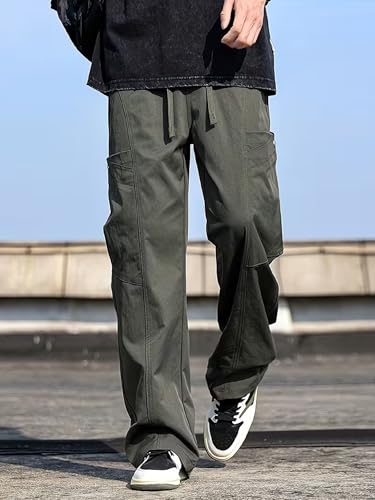 Image of Lymio Cargo for Men || Cotton Cargo Pant || Drawstring Waist Pant (Also Available in Plus Sizes) (145-148)