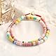 Made by Nami Perlenkette Damen Bunt aus Natursteinen 40 + 5 cm Halskette Damen Boho Schmuck Wasserfest & Hypoallergen Sommer Schmuck (Bunt)