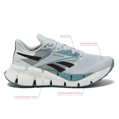 Reebok Floatzig Running Shoes for Women, Moonstone/Soft Slate/Black, 11