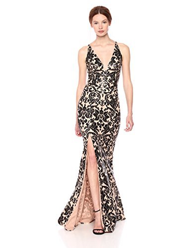 Image of Iris Spaghetti Strap Plunging Long Dress