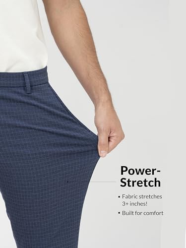 Image of The Pant Project Luxury PV Stretchable Casual Checks Pant for Men | Stylish Slim Fit Men's Wear Trousers for Office or Party
