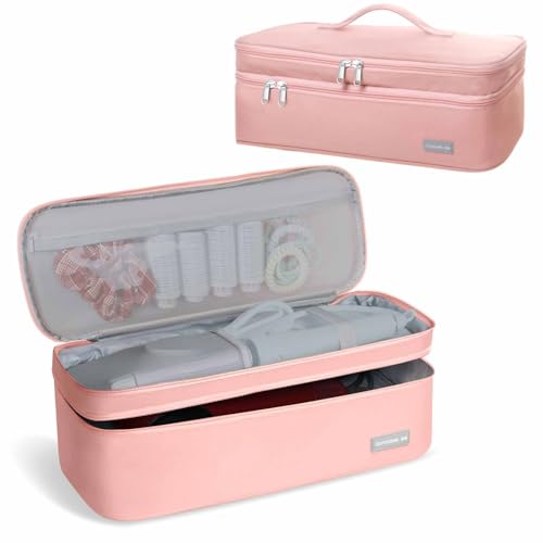 Double-Layer Travel Carrying Case, Shark Flexstyle Carrying Case for Revlon One-Step Hair Dryer/Hot Tools/Volumizer/Styler (Bag Only) Pink Pink Nylon