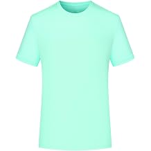 Mens Gym T Shirt, Tshirts Men UK Quick Drying Sports Workout Short Sleeve Plain T-Shirt Solid Color Tee Shirts Breathable Round Neck Summer Tops for Running Fitness Cycling and Training