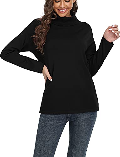 VIISHOW Women's Turtleneck Sweater Long Sleeve Cozy Warm Sweater Casual Lightweight Soft Pullover Jumper Tops4