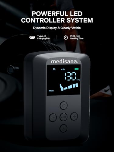 Image of Medisana Leg Compression Massager for Circulation & Pain Relief, Cordless Air Compression Boots with Customizable Modes, Intensities, Timer, Professional Leg Massager for Athletes Christmas Gifts