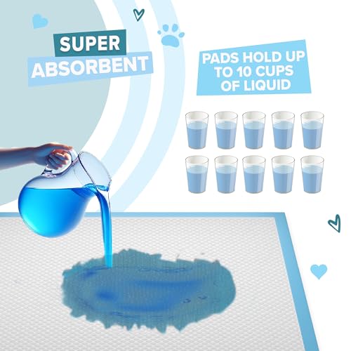 Puppy Pads XL โ 28โณ x 34โณ Extra Large, Super Absorbent, Leak-Proof Dog Training Pee Pads โ Waterproof, Non-Slip with Sticky Tapes, 6-Layer Protection, Odor Control (XL โ 28โณ x 34โณ- 40ct) Puppy Pads XL โ 28โณ x 34โณ Extra Large, Super Absorbent, Leak-Proof Dog Training Pee Pads โ Waterproof, Non-Slip with Sticky Tapes, 6-Layer Protection, Odor Control (XL โ 28โณ x 34โณ- 40ct)