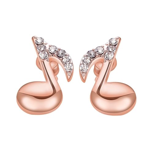 Boucles d'oreilles de Goujon Note de Musique : Le Cadeau Idéal en Or Rose