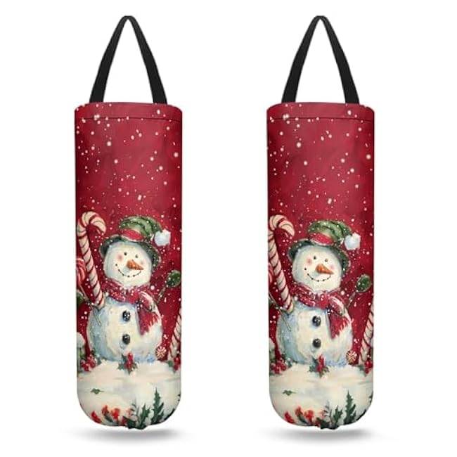 Cute Otter Plastic Bag Holder Trash Crocery Bag Storage Dispenser 2 Pack Wall Mount Plastic Bag Organizer Kitchen Decor Hanging Storage Bag Dispenser for Home Travelling