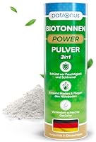 Patronus Biotonnen-Pulver bei Maden, Ungeziefer und üblem Geruch 500g - effektives Biomüll-Pulver verhindert Schimmel und Feuchtigkeit - biologisch abbaubar für kompostierbare Abfälle