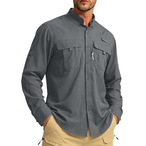 Chemise boutonnée respirante homme contre la chaleur et la transpiration en plein air