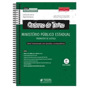 Capa do livro Caderno de Treino - Promotor de Justiça - Edital Sistematizado com Questões e Jurisprudência