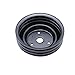 1 PC SHLPDFM Crankshaft Pulley Black Steel SWP Triple-Groove Long Water Pump Pulley Compatible with Small Block Chevy SBC 262 265 267 283 302 305 307 327 350 400