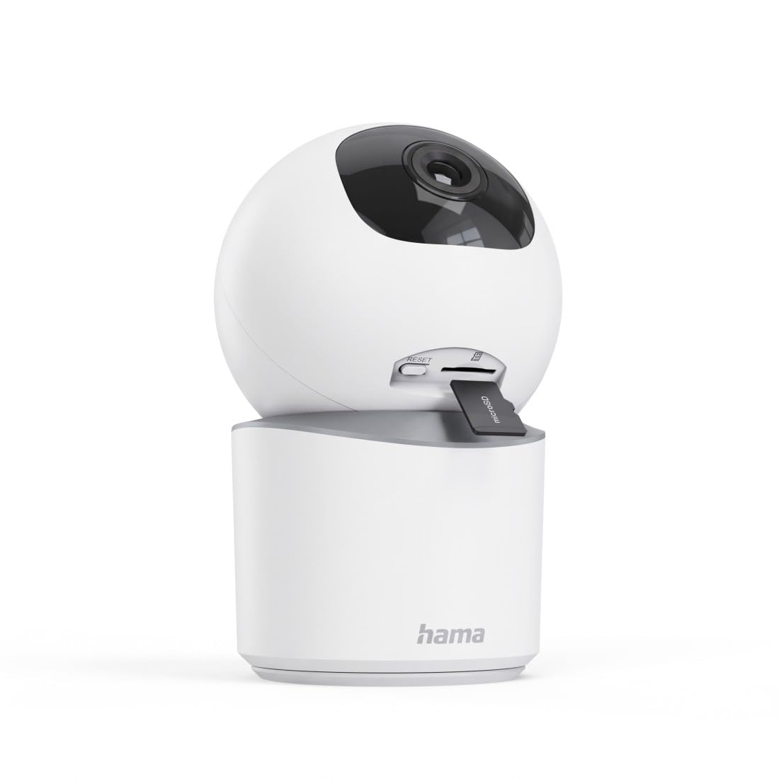 Wewnętrzna Kamera Wi-Fi Hama, Obrotowa, Full HD, Monitorowanie 24/7, Sterowanie Głosowe, Nagrywanie na Kartę microSD, Kompatybilna z Smart Home