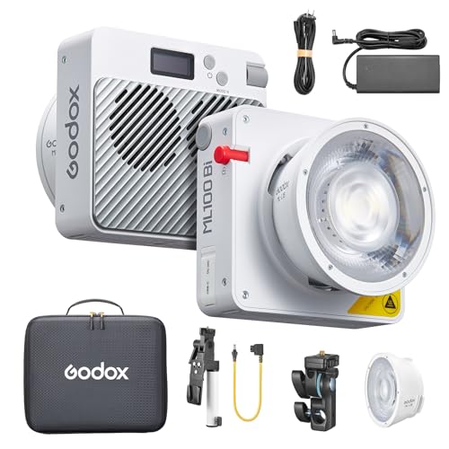 Image of Godox ML100Bi Kit2 Pocket LED Video Light 120W Bi-Color Photography Fill Light 2800K-6500K CRI97+ TLCI98+ APP Control 11 Lighting Effects Godox Mount for Vlog Live Streaming Photography