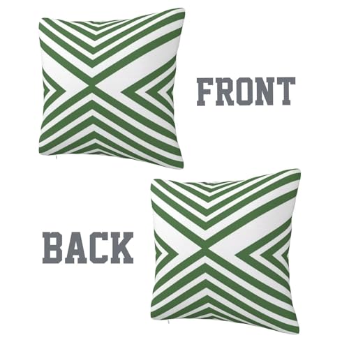 Housse coussin vert 50x50 lot de 2 | Solution textile douceur canapé