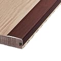 MUGVFVCSQ Aluminum Floor Transition Strip for Doorways, 36 inch Inch Tile/Threshold Floor Edging Trim Strip, Floor Divider Strip Waterproof(Brown,W35mm)