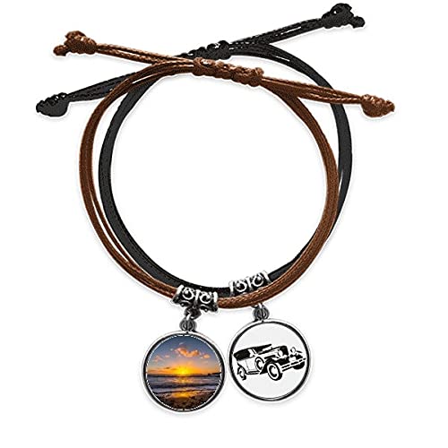 Bracelet mer en cuir ajustable contre les bijoux fragiles qui cassent à la plage