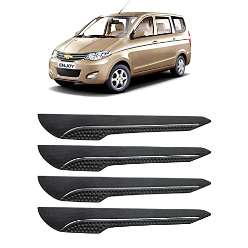 Image of AOSIS-Car Bumper Protector /Bumper Guard for Chevrolet Enjoy with Single Chrome Stripe (4-Pcs)