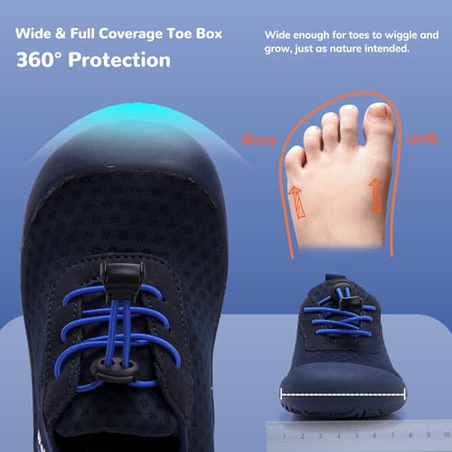 Image of WateLves Wide Toddler Water Shoes Kids Barefoot Athletic Sneakers Girls Boys Quick Dry Aqua Socks for Beach Hiking Swim Kayak Sport Accessories, Camping Essentials