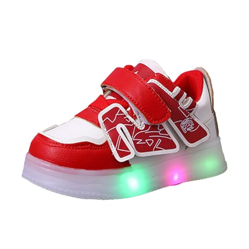 IWIHMIV Toddler Girl Tennis Shoes Toddler Slip On Shoes Light Up Sneakers Girls Athletic Running Sports Sneakers for Toddler