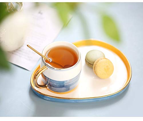 Tasse à café en céramique européenne haut de gamme avec soucoupe design de style nordique