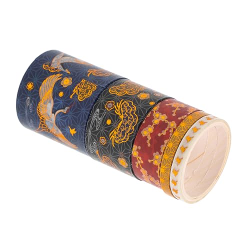 TEHAUX 5 Cintas Adhesivas Para Sellar Embalajes Álbumes De Fotos De Colores Decoración De Álbumes De Recortes Calcomanías De Estilo Vintage Cintas De Cuentas Manuales Papel