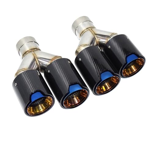 Embout d'échappement universel en fibre de carbone double finition prestige