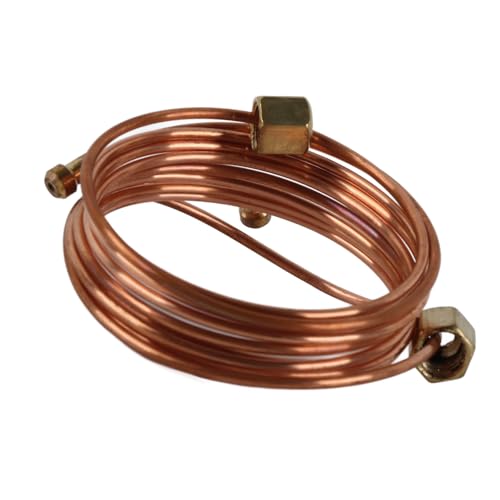 Sorandy Copper Pipe Oil Pressure Gauge Tubing Kit, 72 Inch Length, 1/8 Inch Diameter, Easy Installation, for Mechanical Oil Pressure Gauges in Automotive, Truck, Agricultural Equipment, Popular