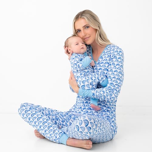 Image of Little Sleepies Womens Pajama Top, Viscose from Bamboo, Henley Button Up Nursing PJs, Family Matching Pajamas for Women Set