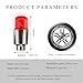 Gasedin 4 PCS LED Tire Valve Stem Cap Lights, Cool Light & Shock Sensor Night Flash Light for Tire Decor, Waterproof Motion Tire Spoke Light for Most Vehicle, Car Accessories (Red)