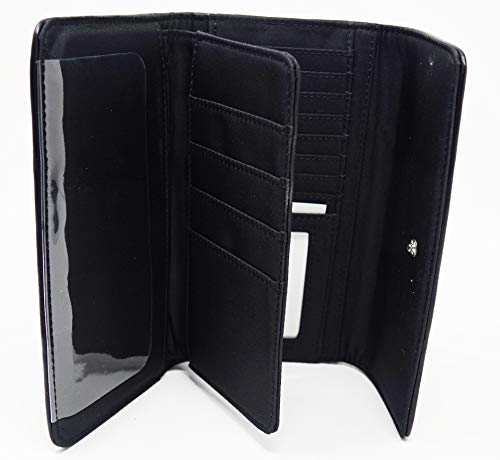 Tommy Hilfiger Women's TH Logo Print Checkbook Wallet Clutch Bag - Black/White3