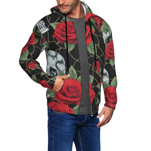 Sweat rose rouge et tête de mort idéal pour vos sorties urbaines