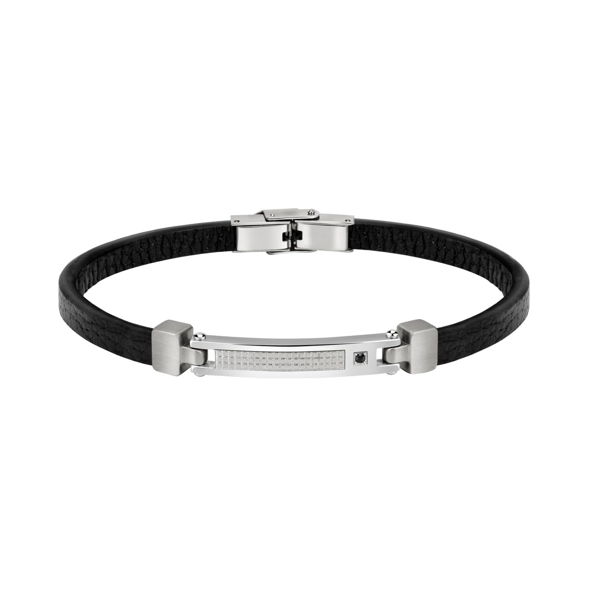 Morellato Bracciale da uomo, Collezione Moody, in Acciaio, cristalli, pelle - SQH26