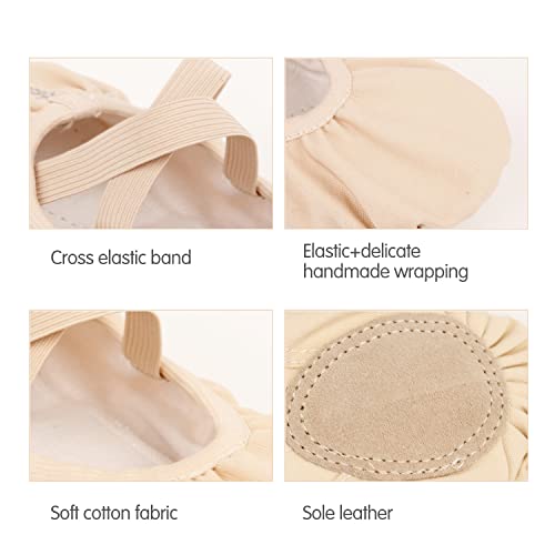 Ballet Shoes For Women Girls, Women's Ballet Slipper Dance Shoes Canvas Ballet Shoes Yoga Shoes Light Pink #TOP4
