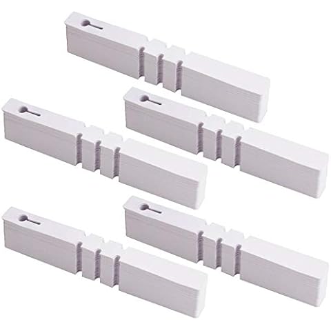 Acrux7 1000Pcs 8 Inch Wrap Around Plant Tags, Outdoor Waterproof Hanging Gardening Labels, 2x21cm White Plastic Plant Tree Tags Nursery Garden Plant Lables Cover