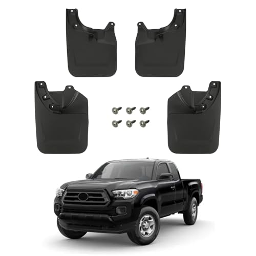 Image of Mud Flaps,4 PCS Mud Guards for Toyota Tacoma 2022-2023 with OEM Fender Flares,Front and Rear Splash Guard for Toyota Tacoma 2022-2023,Black