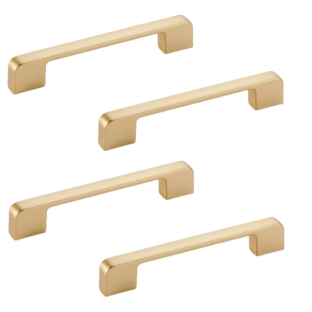 NLQCSXWEP Zinc Alloy Cabinet Bow Handle, Zinc Alloy Furniture Handles Pack of 4 Multiple Finishes 96-320mm(128mm Copper Wire Drawing)