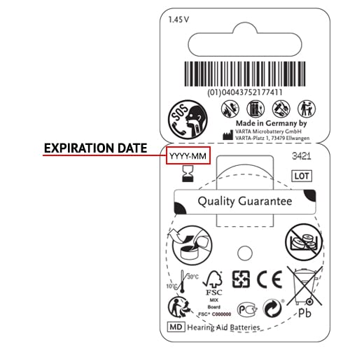 Power One Hearing Aid Batteries - Size P312-60 Pack - Complimentary Battery Keychain Kit #TOP3