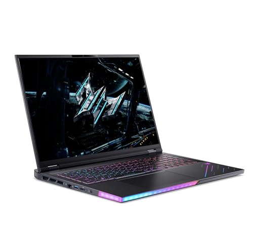 Image of Acer Predator Helios 18 AI Gaming Laptop 18 inch 120Hz Mini LED 4K Display (Intel Ultra 9-275HX, GeForce RTX 5090 24GB, 64GB DDR5, 2TB PCIe SSD, RGB KB, 2 Thunderbolt, Win 11 Pro) w /Dkz Wireless Mouse
